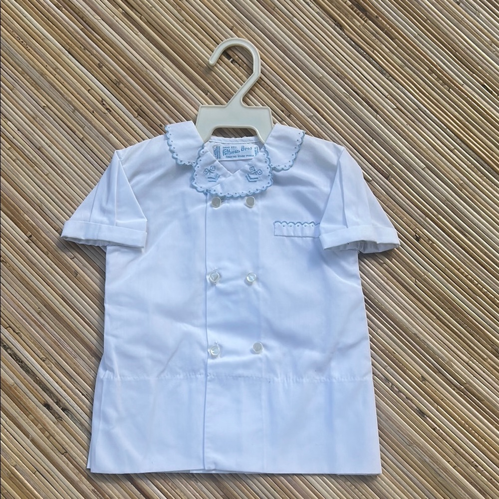 Feltman Bros Hand Embroidered Double Breasted Apron Shirt